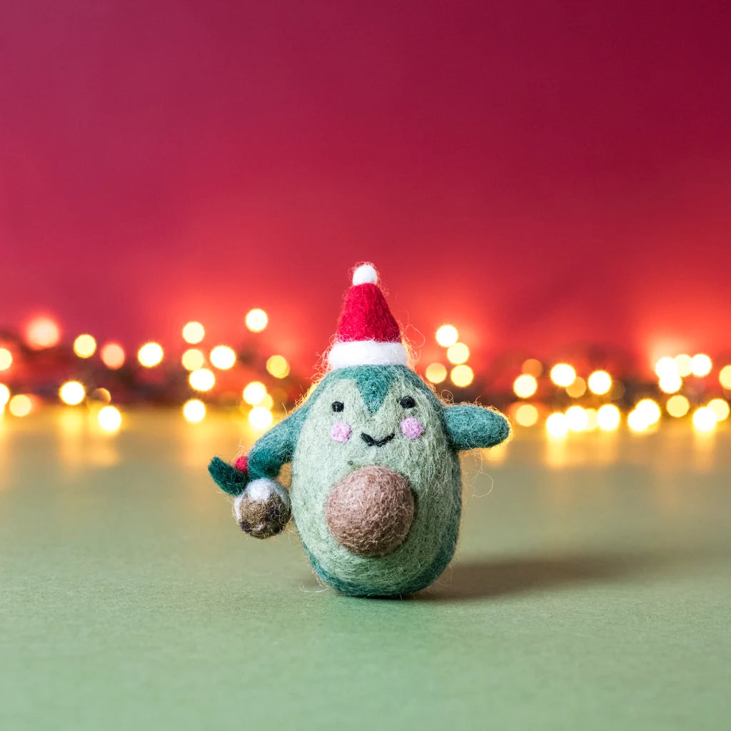 Felt Decoration - Christmas Avocado