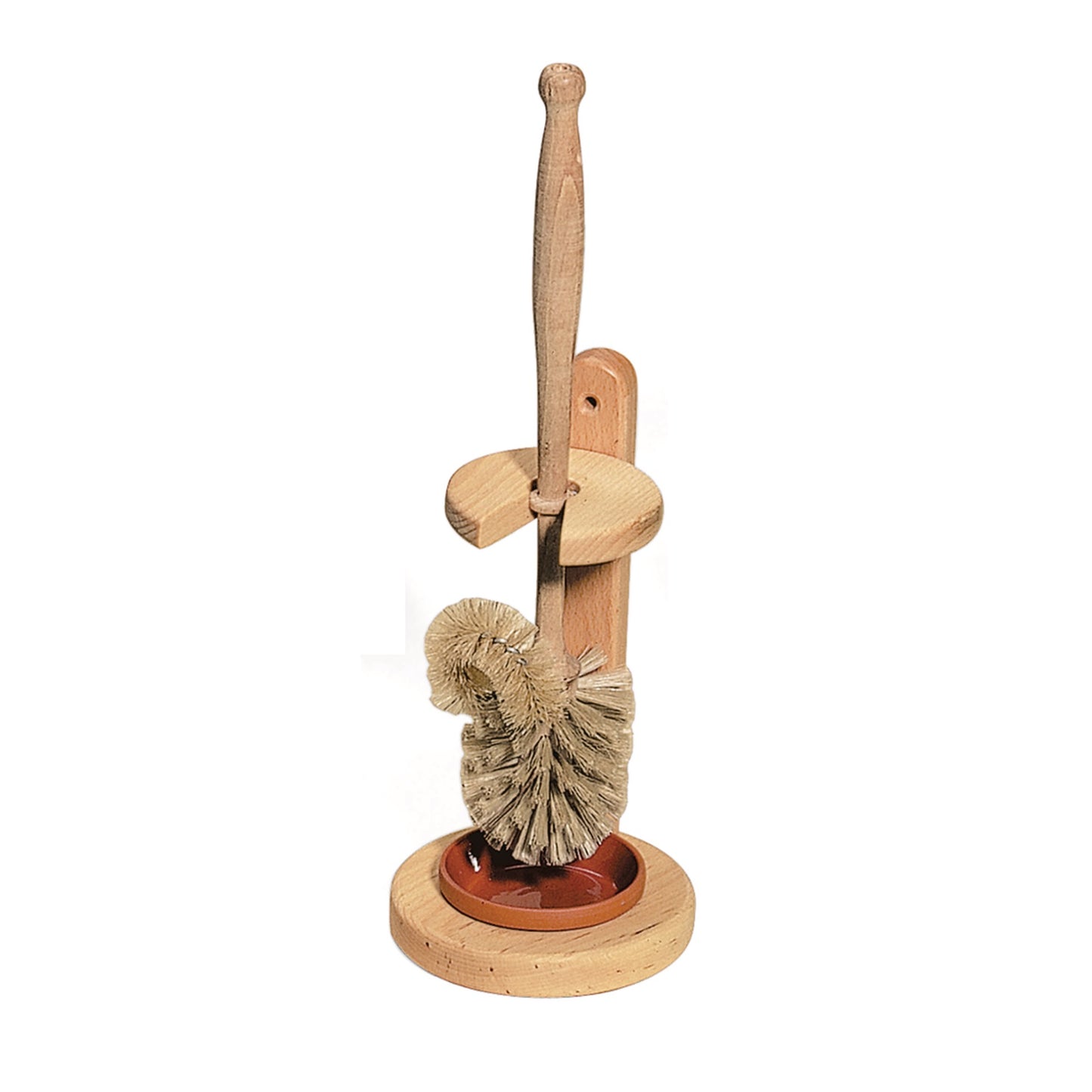 Loo & Edge Brush with Stand & Terracotta Drip Dish