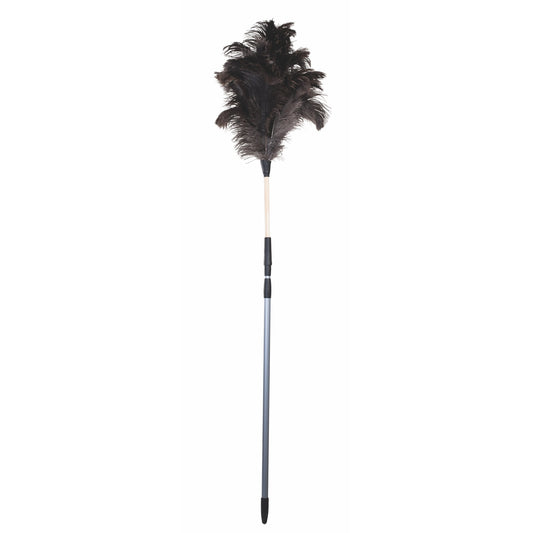 Ostrich Feather Duster with Removable Telescopic Handle - 80cm or 150-220cm *