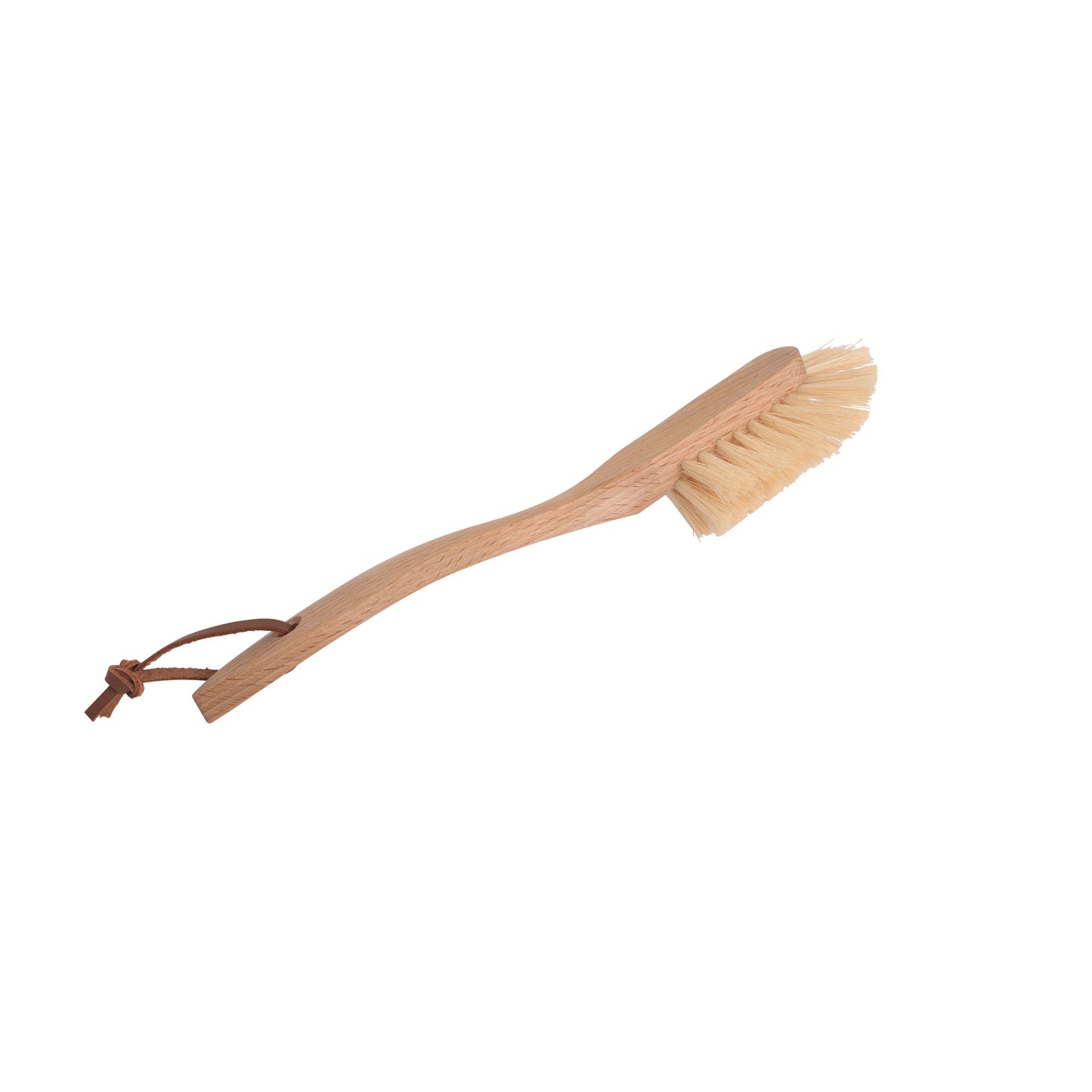 Dish Brush with Curved Handle - Splayed Tampico Fibre