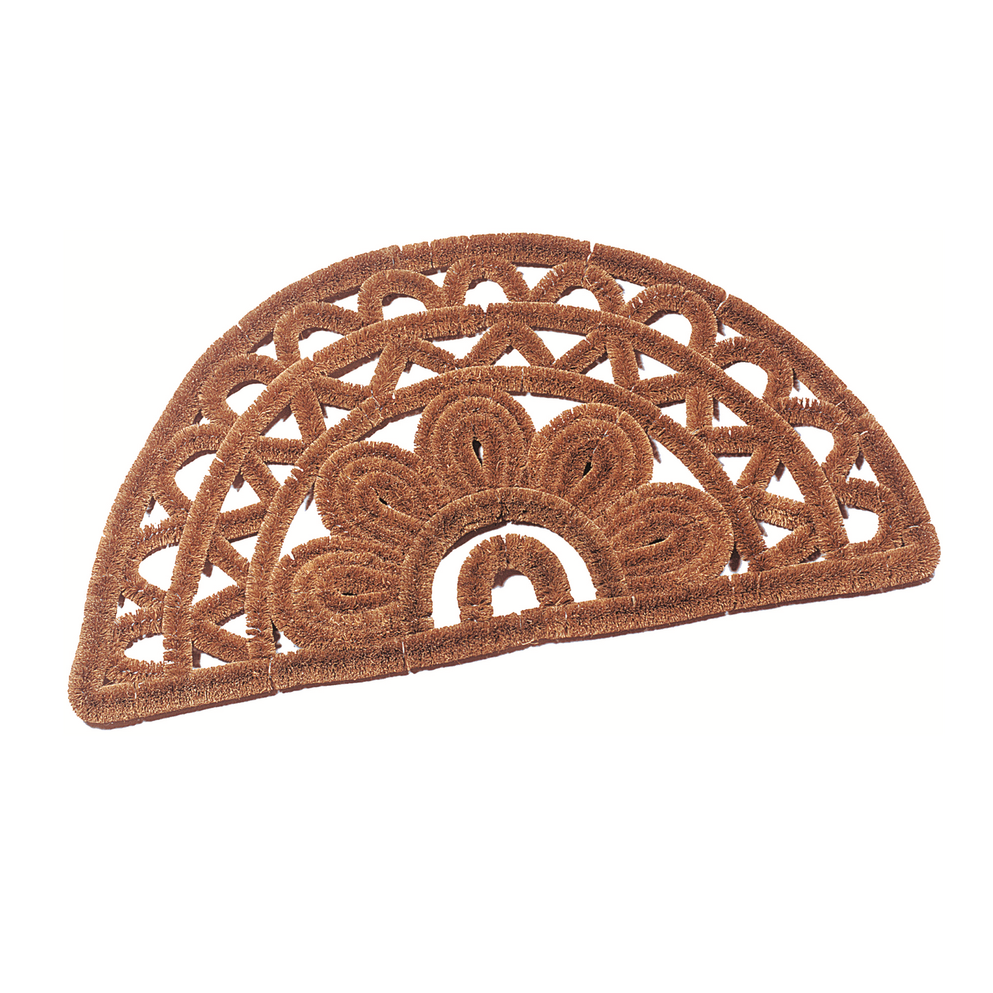 Doormat with Coconut Fibre - Half Moon & Floral Design