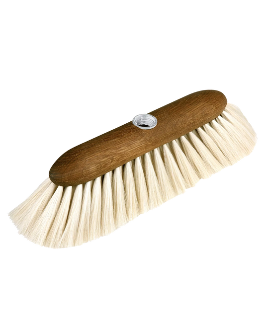 Indoor Broom Head with Goat Hair & Oak Wood - Threaded