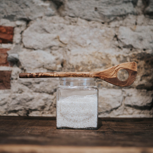 Wooden Cooking Spoon With Hole, Olive Wood
