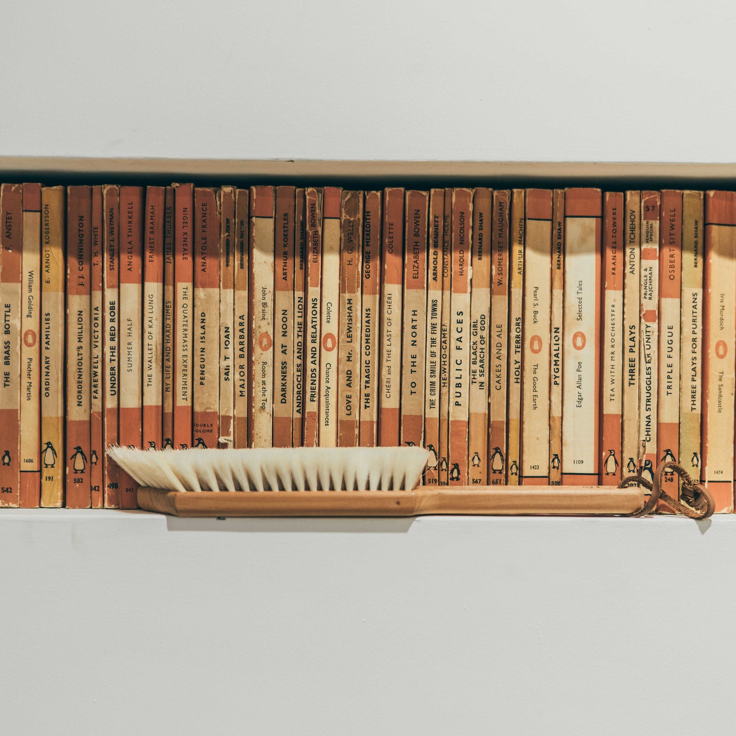 Book Dust Brush with Goat Hair & Pearwood Handle