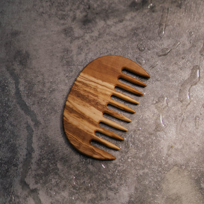 Afro Comb with Olive Wood - Extra Wide