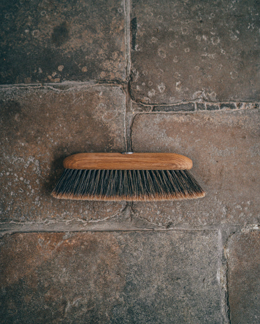 Indoor Broom Head with Split Horsehair & Oak Wood - Threaded