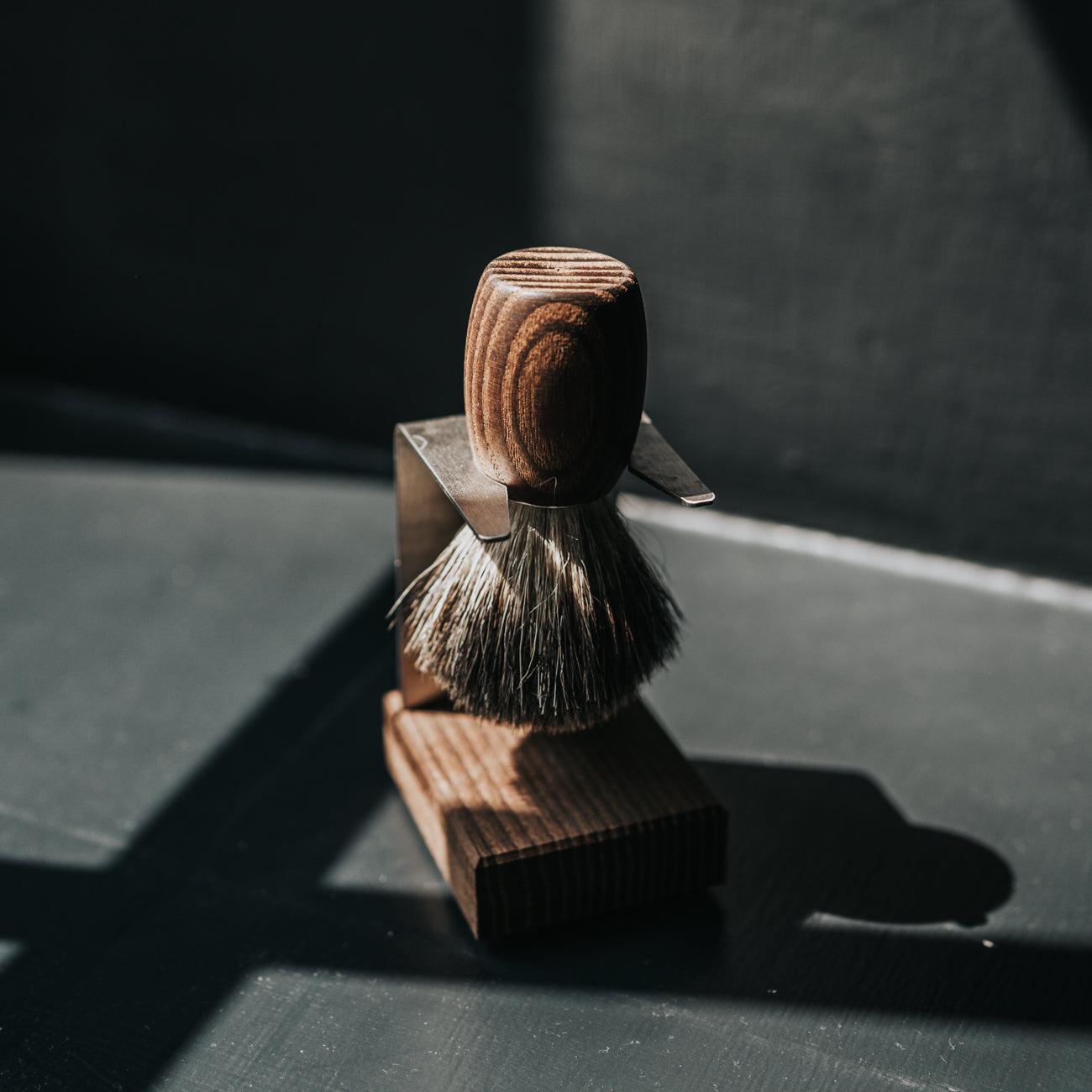 Thermowood & Stainless Steel Shaving Brush Stand