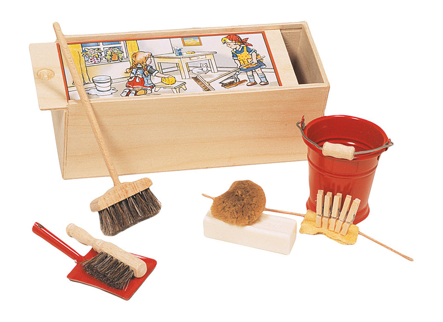 Doll's Cleaning Set - Red