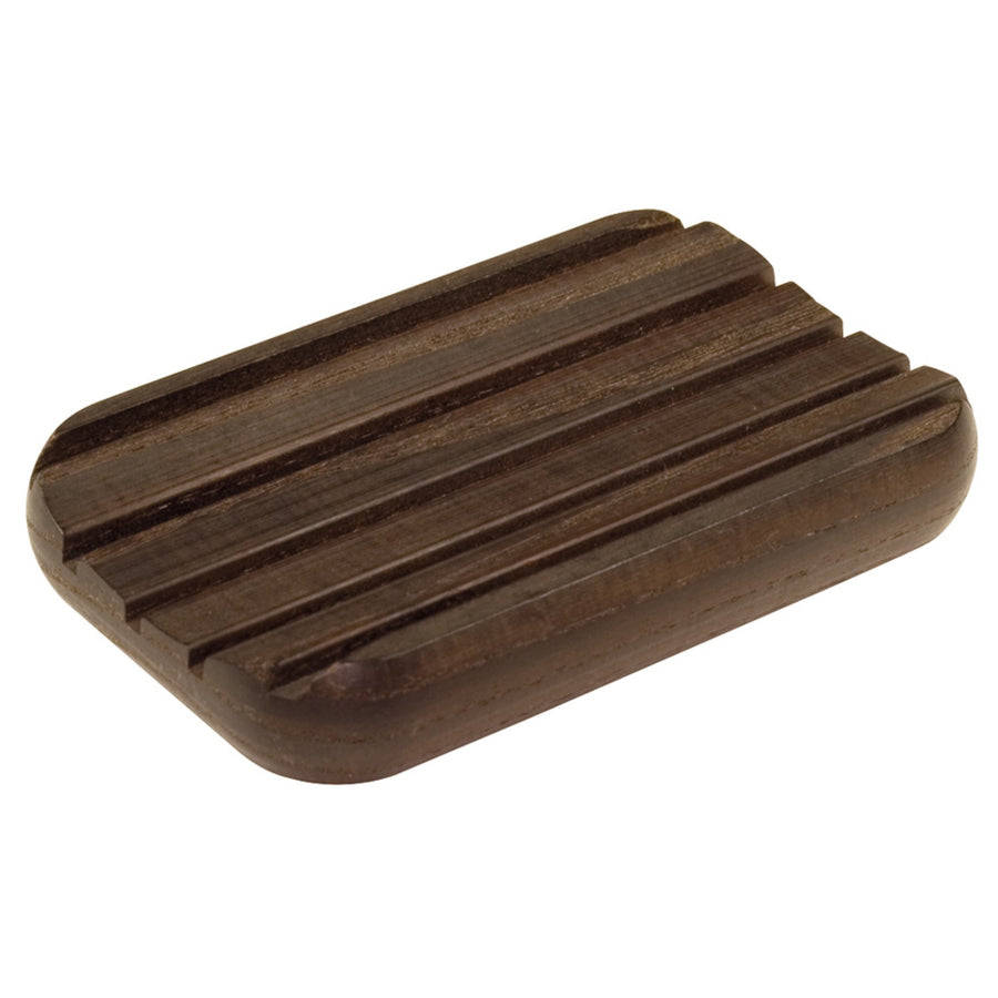 Soap Dish in Oiled Thermowood - Rounded