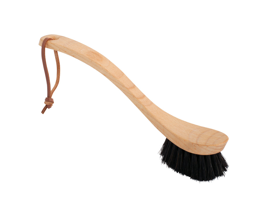 Dish Brush with Curved Handle - Horsehair