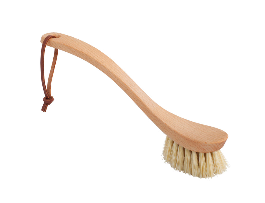 Dish Brush with Curved Handle - Tampico Fibre