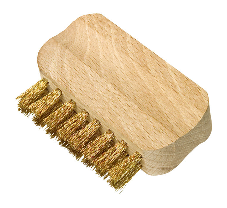 Suede Brush with Brass Wire