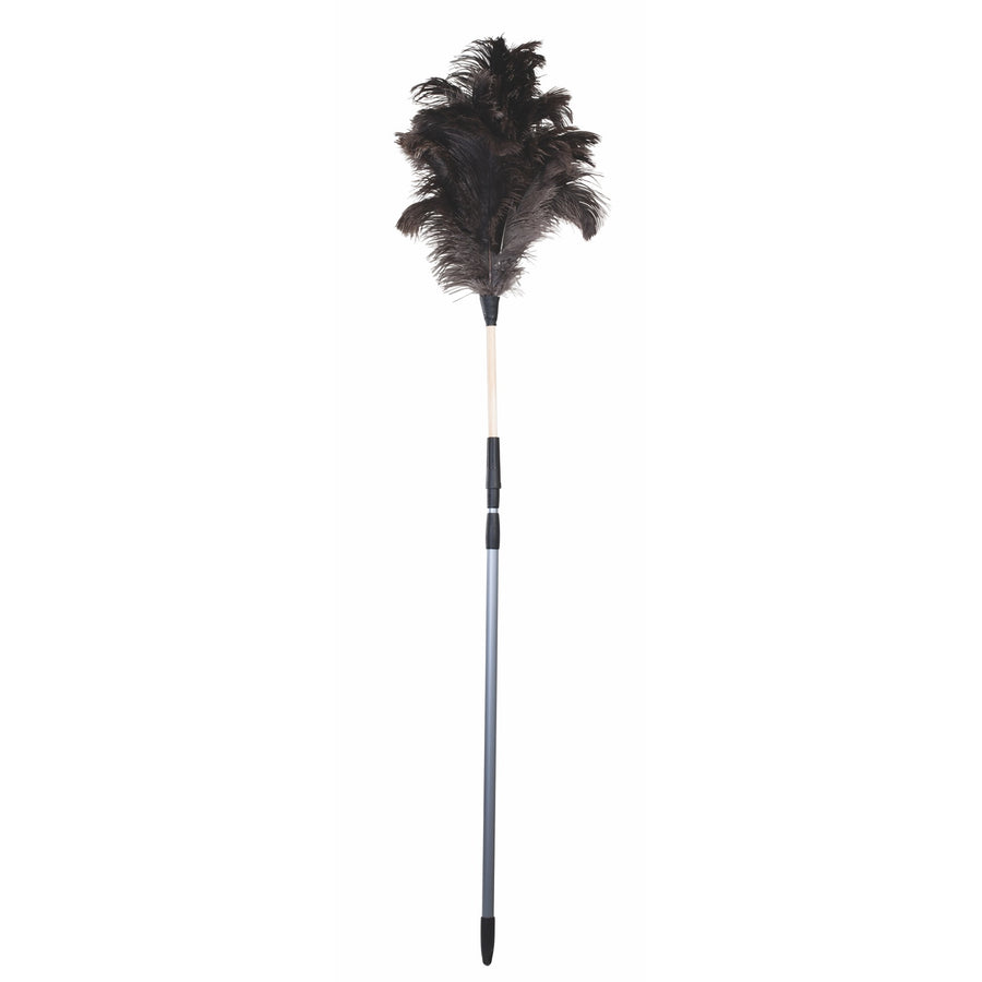 Ostrich Feather Duster with Removable Telescopic Handle - 80cm or 150-220cm