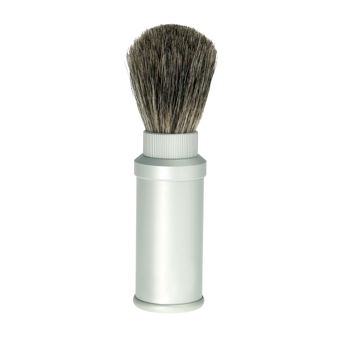 Travel Shaving Brush with Badger Hair & Aluminium Case