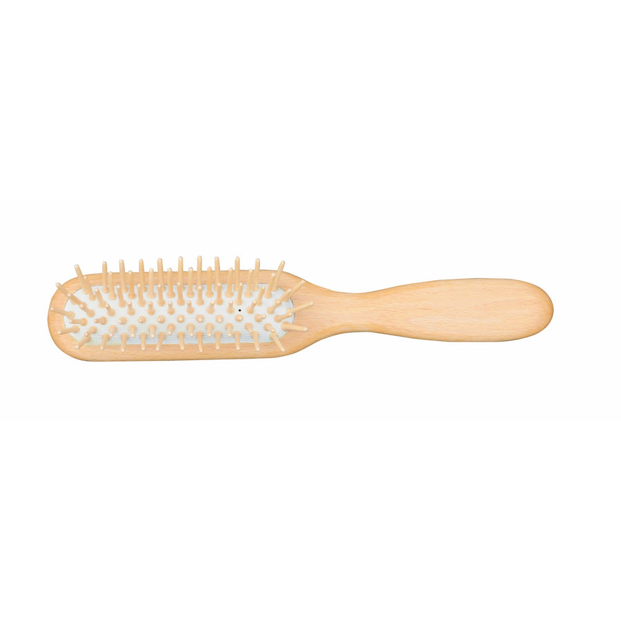 Beechwood Hairbrush, Long with Straight Wooden Pins