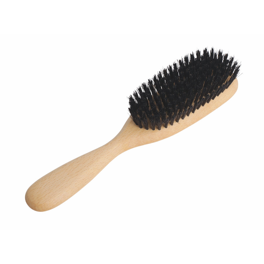 Beechwood Hairbrush with Stiff Black Bristle