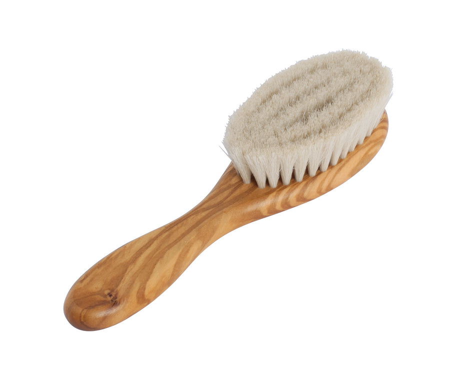 Baby’s Hairbrush with Olive Wood Handle
