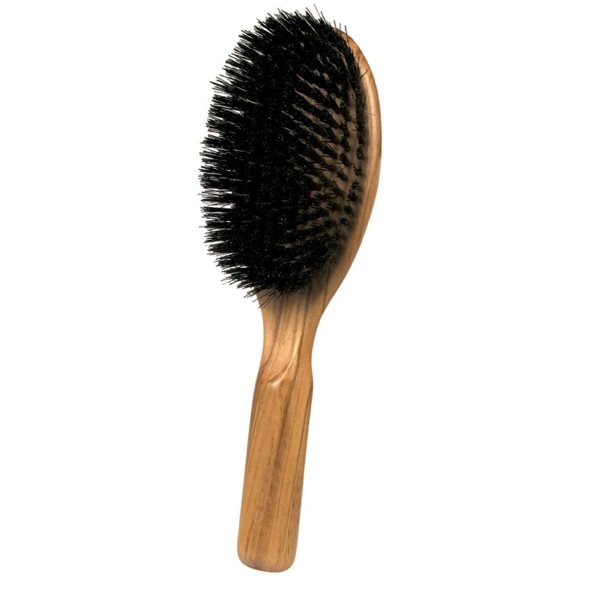 Olive Wood Hairbrush with Bristle - Large