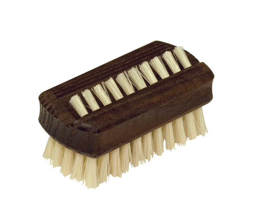 Travel Nail Brush in Thermowood with Stiff Light Bristle