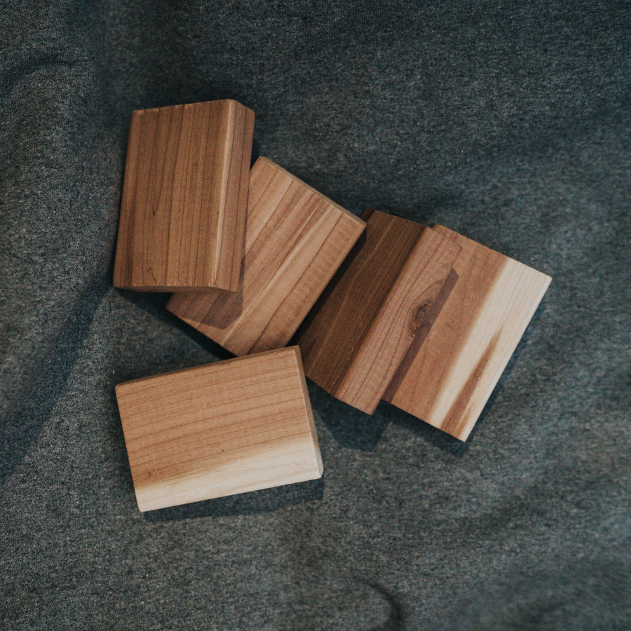 Red Cedar Wood Blocks - Pack of 5